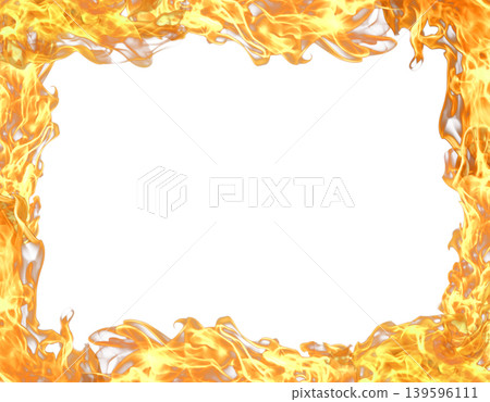 Fiery border frame with transparent background for creative design elements Fiery border frame with transparent background for creative design elements 139596111