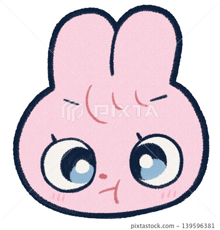 Angry-faced rabbit raster illustration Angry-faced rabbit raster illustration 139596381