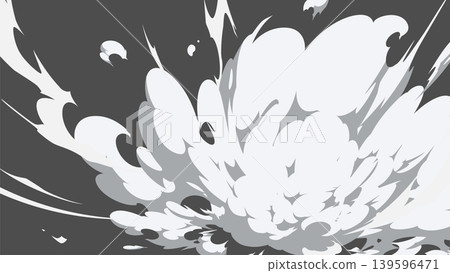 Illustration of smoke billowing backwards from an impact_16:9 Illustration of smoke billowing backwards from an impact_16:9 139596471