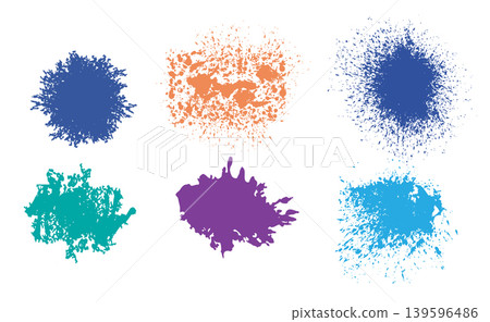 Trendy different abstract splatter design elements vector illustration Trendy different abstract splatter design elements vector illustration 139596486
