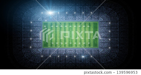 Top view of American football stadium 139596953