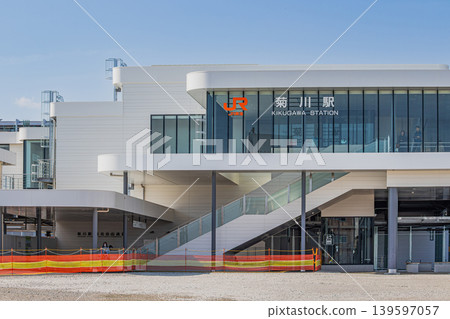 A view of Kikugawa Station in Kikugawa City (Shizuoka Prefecture) 139597057