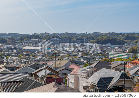 A view of Kikugawa city from a hilltop (Shizuoka Prefecture) 139597060