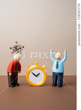 The opponent lost the bet to the winner. Time is up. The deadline has been reached. The boss is unhappy with the employee's lateness and missed responsibilities. The opponent lost the bet to the winner. Time is up. The deadline has been reached. The boss is unhappy with the employee's lateness and missed responsibilities. 139597276