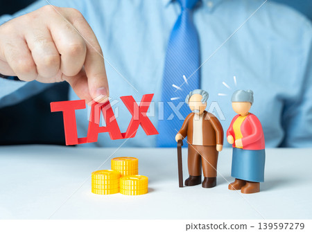 High taxes hit pensioners finances. Elderly people suffer from high taxes. Rising living costs, reduced purchasing power and financial pressure on retirees and households. High taxes hit pensioners finances. Elderly people suffer from high taxes. Rising living costs, reduced purchasing power and financial pressure on retirees and households. 139597279