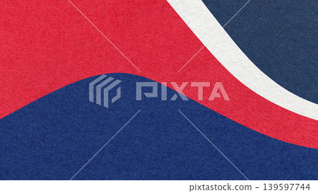 Abstract dark blue textured paper background with red white waves with copy space for banner, presentation. template Abstract dark blue textured paper background with red white waves with copy space for banner, presentation. template 139597744
