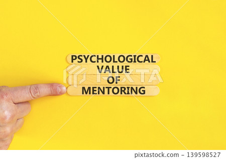 Value of mentoring words symbol. Concept words Psychological value of mentoring on beautiful wooden sticks. Beautiful yellow background. Business psychological value of mentoring concept. Copy space. Value of mentoring words symbol. Concept words Psychological value of mentoring on beautiful wooden sticks. Beautiful yellow background. Business psychological value of mentoring concept. Copy space. 139598527