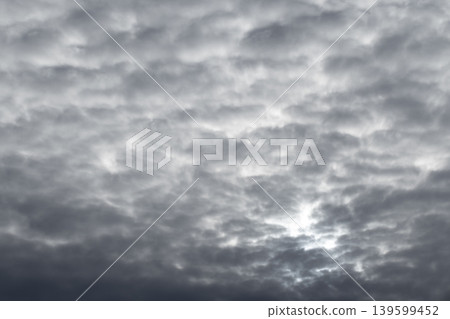 Heavy gray stratocumulus clouds fill the sky Heavy gray stratocumulus clouds fill the sky 139599452