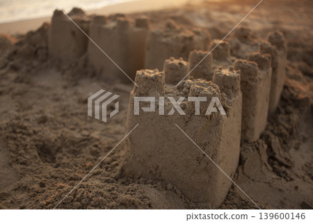 Sand Castle On The Beach 139600146