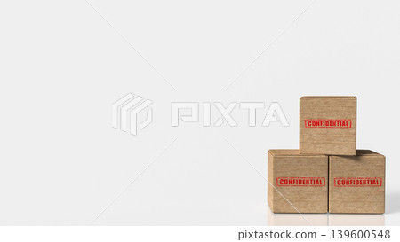 Confidential Archive Boxes For Secure Documents 3d render. Confidential Archive Boxes For Secure Documents 3d render. 139600548
