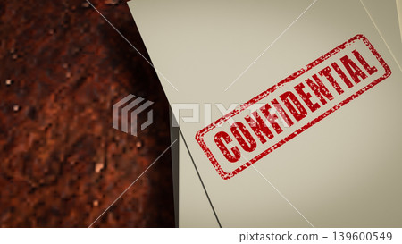 Confidential Papers On Desk For Privacy 3d render. Confidential Papers On Desk For Privacy 3d render. 139600549