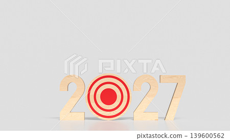 Visionary Target Goals for 2027 3d render. Visionary Target Goals for 2027 3d render. 139600562