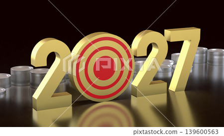 Financial Target Growth Vision for 2027 3d render. Financial Target Growth Vision for 2027 3d render. 139600563