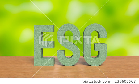 Sustainable ESG Business Strategy Concept 3d render. Sustainable ESG Business Strategy Concept 3d render. 139600568