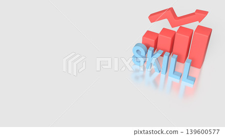 Skill Development Growth Strategy Concept 3d render. Skill Development Growth Strategy Concept 3d render. 139600577