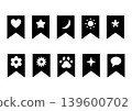 Bookmark pictograms with various symbols 139600702