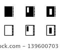 Pictograms for Japanese bound books 139600703