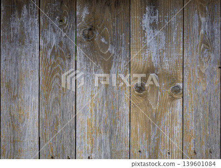 Weathered wooden planks with rustic gray brown texture background Weathered wooden planks with rustic gray brown texture background 139601084