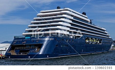 The cruise ship Luminara (stern view) making its first port call at Hakata Port. The cruise ship Luminara (stern view) making its first port call at Hakata Port. 139601593