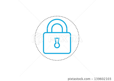 Lock Icon With Warning Symbol Over Dotted Circle Security, Privacy and Data Protection Concept Lock Icon With Warning Symbol Over Dotted Circle Security, Privacy and Data Protection Concept 139602103