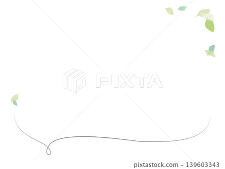 Hand-drawn style leaf frame, bottom left tail, natural frame material. Hand-drawn style leaf frame, bottom left tail, natural frame material. 139603343