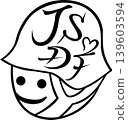 Future Map Symbols: Self-Defense Forces, Garrisons, Disaster Prevention - A symbol of peace and security with smiles and hearts - Vector and transparent material 139603594