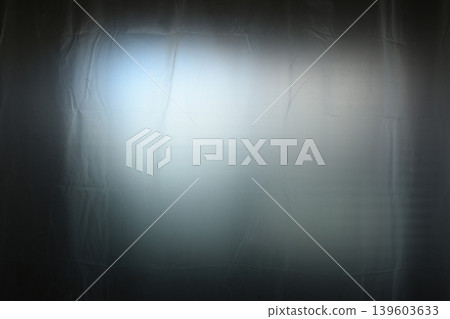 white plastic curtain texture in bathroom, scary scene white plastic curtain texture in bathroom, scary scene 139603633
