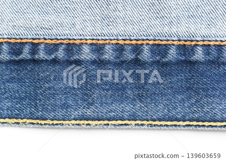blue denim shirt texture isolated on white background, jean fashion style blue denim shirt texture isolated on white background, jean fashion style 139603659