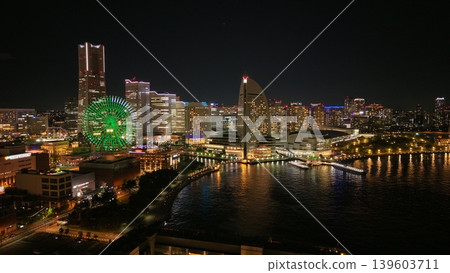 橫濱港及港的夜景 橫濱港及港的夜景 139603711