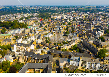 Aerial view of french city Saint-Brieuc Aerial view of french city Saint-Brieuc 139603964