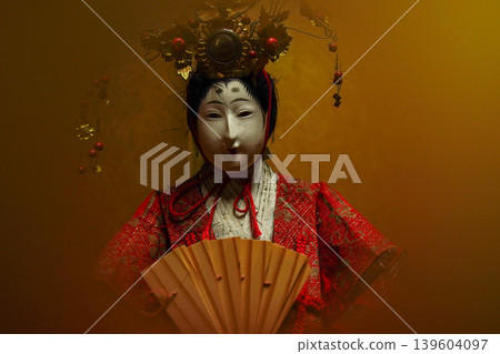 在滋賀縣桐生郡日野町裝飾的玩偶的照片 139604097