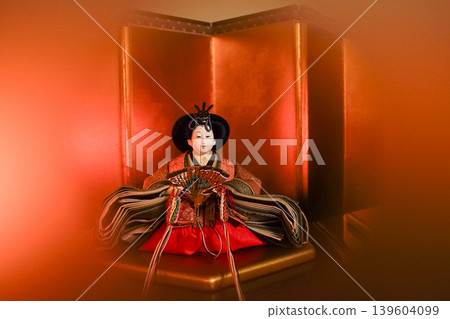在滋賀縣桐生郡日野町裝飾的玩偶的照片 139604099