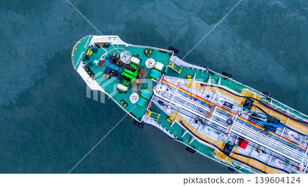 Aerial view oil and gas tanker ship freight shipping oil and gas, Global business freight shipping import export logistic transportation oil and gas product tanker ship, Sea freight oil product tanker Aerial view oil and gas tanker ship freight shipping oil and gas, Global business freight shipping import export logistic transportation oil and gas product tanker ship, Sea freight oil product tanker 139604124