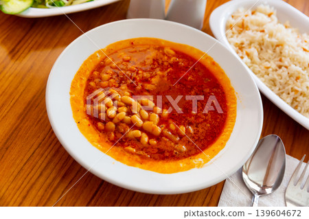 The national dish of Turkish cuisine Kuru Fasulye The national dish of Turkish cuisine Kuru Fasulye 139604672