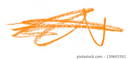 orange pencil strokes isolated on transparent background orange pencil strokes isolated on transparent background 139605501