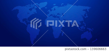 Blue neon glowing lined world map concept. Abstract neon lines globe worldmap for poster, banner, brochure, booklet, presentation. Round linear continent infographics wallpaper. Vector illustration Blue neon glowing lined world map concept. Abstract neon lines globe worldmap for poster, banner, brochure, booklet, presentation. Round linear continent infographics wallpaper. Vector illustration 139606663