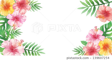水彩芙蓉花 139607254