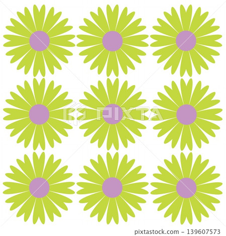 Floral pattern, white background, green Floral pattern, white background, green 139607573