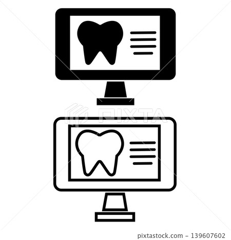 Dental X ray icon. Tooth Health Diagnosis sign. Medical document clinic symbol. flat style. 139607602