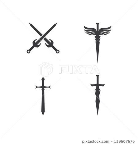 Sword illustration vector Sword illustration vector 139607676