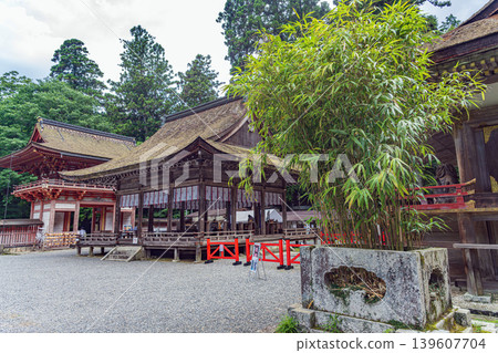 日吉大社神社（位於滋賀縣西本宮）的庭院景色。 139607704