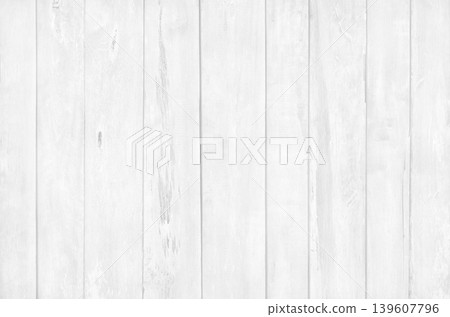 White wood planks texture background with vertical natural patterns for design art work and interior or exterior. 139607796