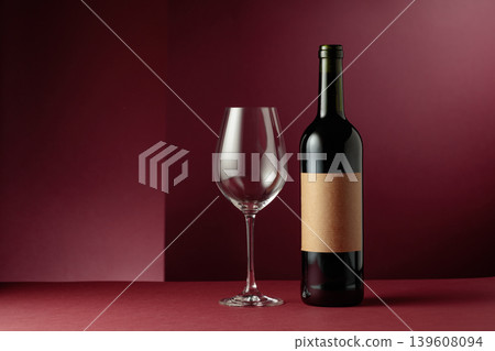 Red wine on a dark red background. Red wine on a dark red background. 139608094