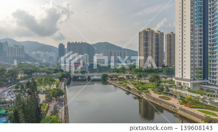 May 12 2026 Shing Mun River with bridge and urban skyline May 12 2026 Shing Mun River with bridge and urban skyline 139608143