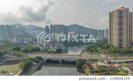 May 12 2026 Shing Mun River with bridge and urban skyline May 12 2026 Shing Mun River with bridge and urban skyline 139608144