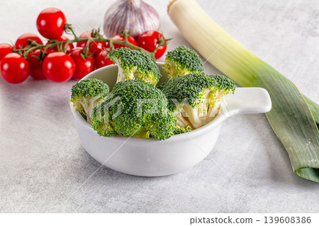 Raw broccoli segment for cooking Raw broccoli segment for cooking 139608386