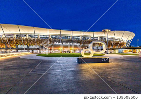 Paloma Mizuho Stadium lit up at night Paloma Mizuho Stadium lit up at night 139608600