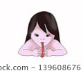 An illustration of a red-lipped goblin sticking out its tongue. 139608676