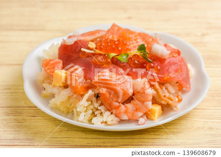 Seafood chirashi sushi Seafood chirashi sushi 139608679