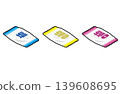 Isometric illustrations of plain, lemon, and plum flavored salt candies (tablets). 139608695